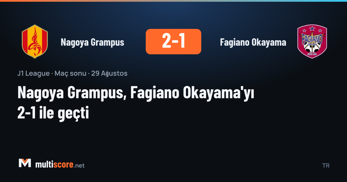 Nagoya Grampus - Fagiano Okayama J1 League maçı