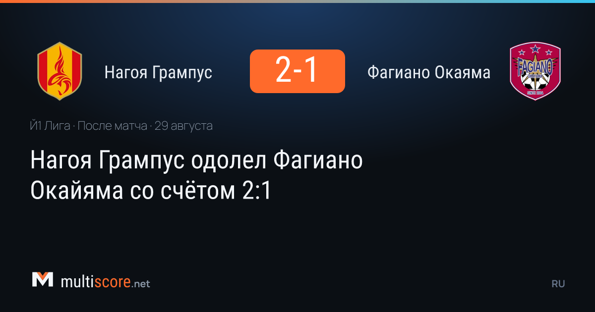Nagoya Grampus - Fagiano Okayama J1 League maçı