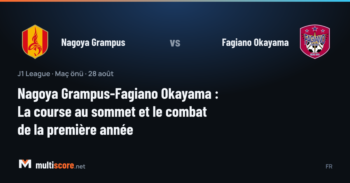 Nagoya Grampus - Fagiano Okayama J1 League maç önü