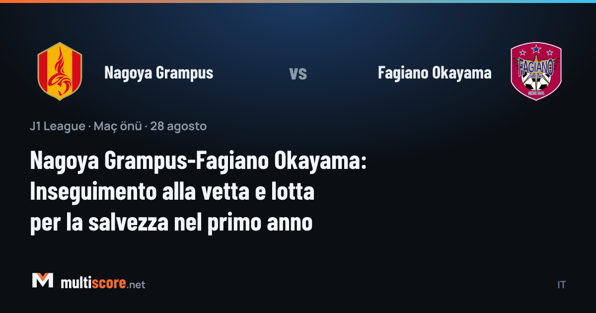 Nagoya Grampus - Fagiano Okayama J1 League maç önü
