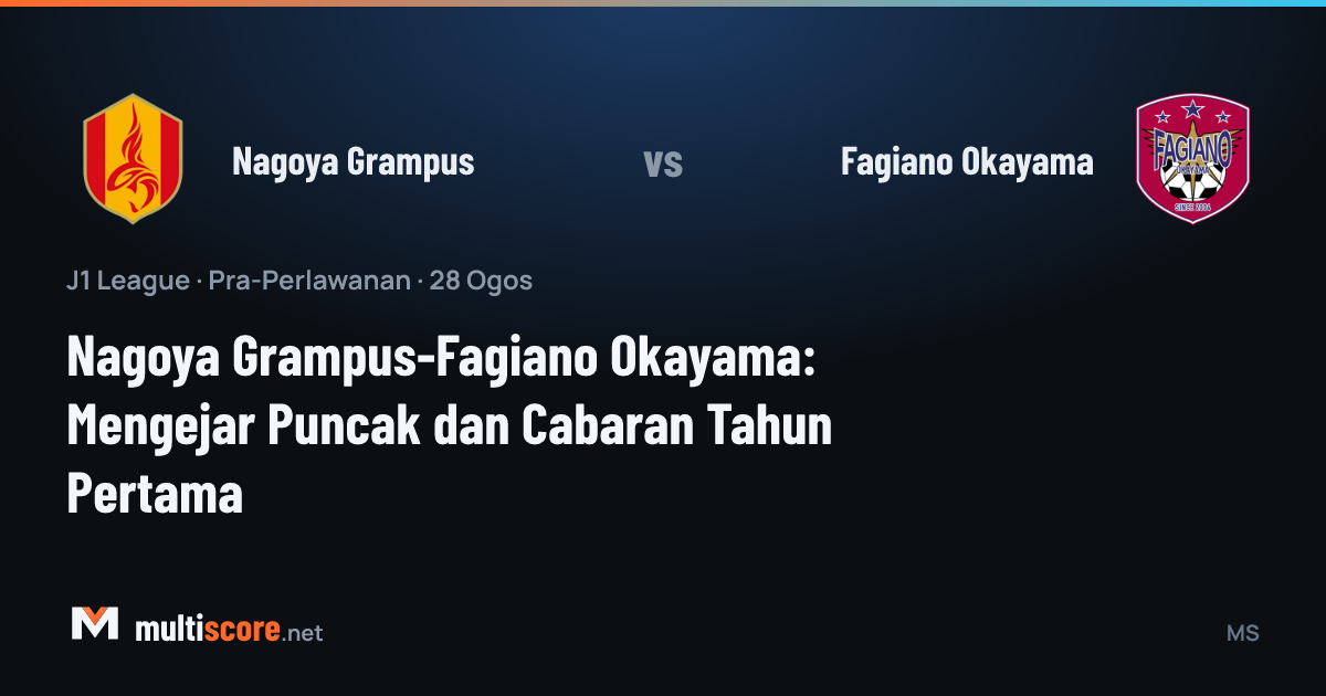 Nagoya Grampus - Fagiano Okayama J1 League maç önü