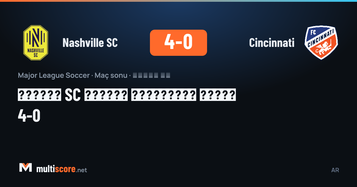 Nashville SC - Cincinnati maçından bir kare