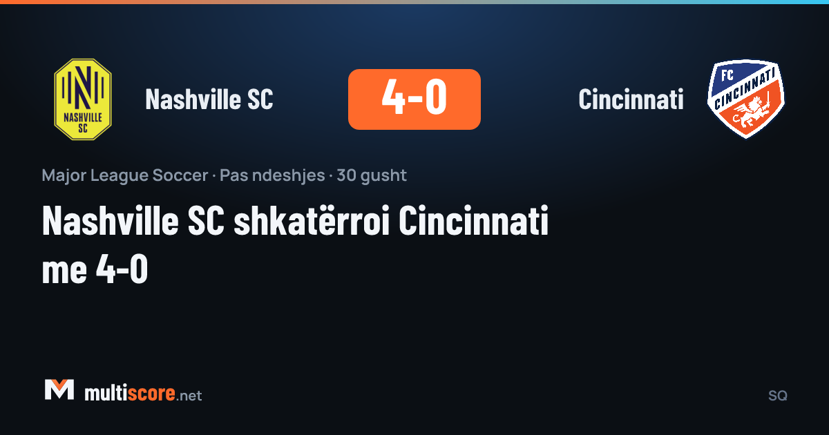 Nashville SC - Cincinnati maçından bir kare