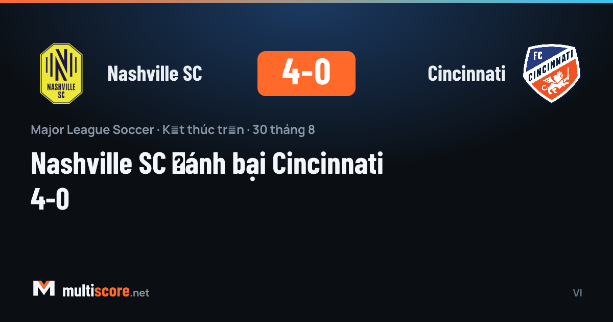 Nashville SC - Cincinnati maçından bir kare