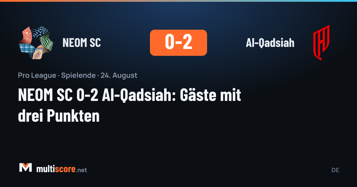 NEOM SC - Al-Qadsiah maçından bir kare