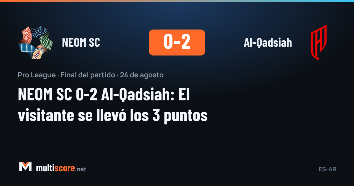 NEOM SC - Al-Qadsiah maçından bir kare