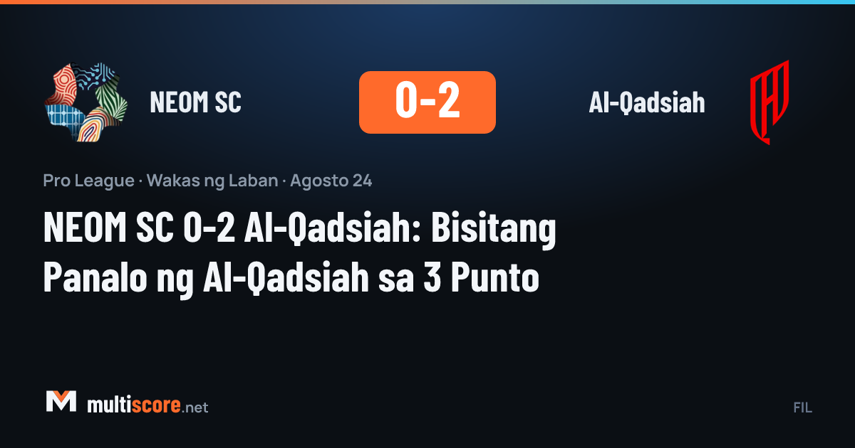 NEOM SC - Al-Qadsiah maçından bir kare