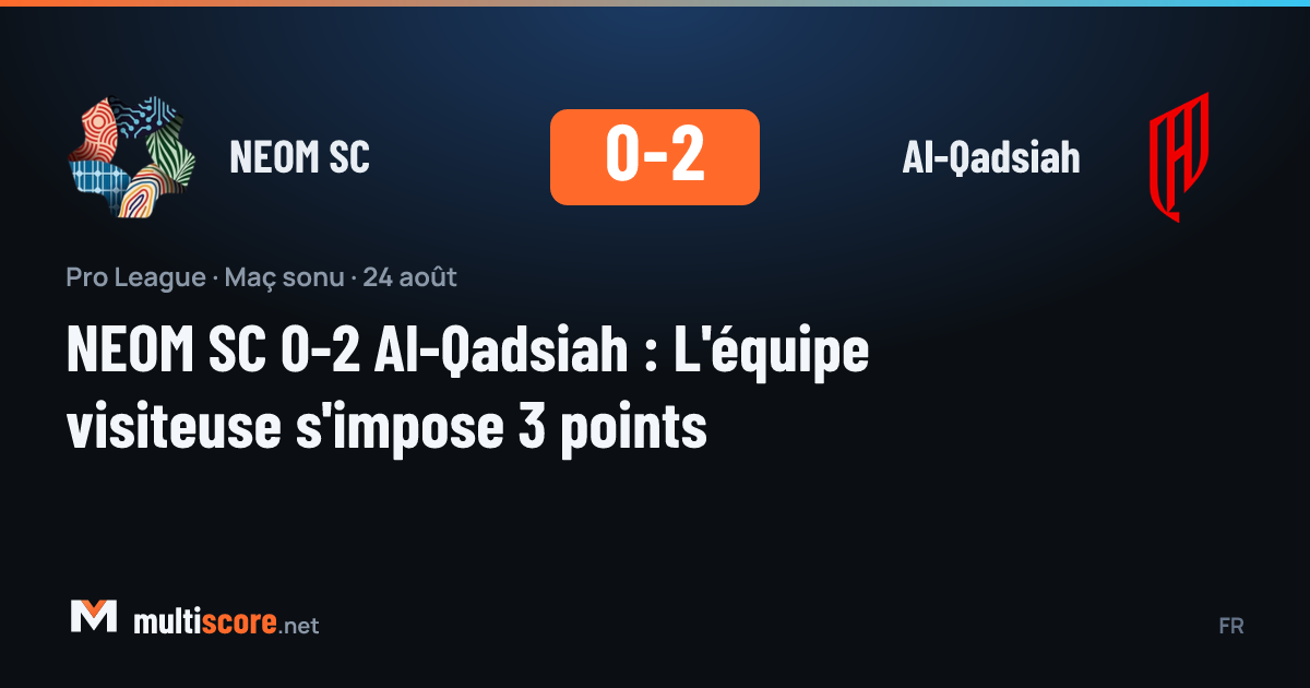NEOM SC - Al-Qadsiah maçından bir kare