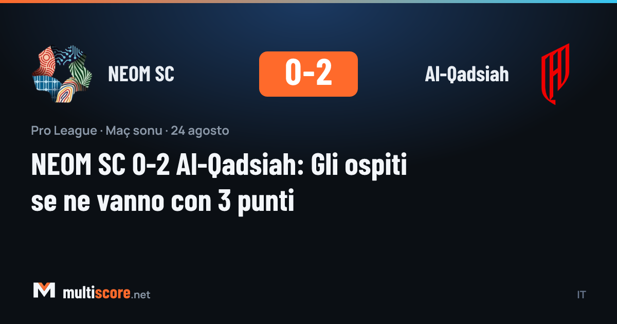 NEOM SC - Al-Qadsiah maçından bir kare