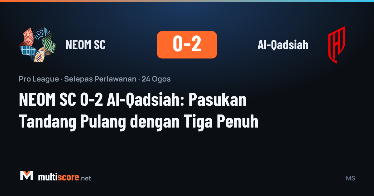 NEOM SC - Al-Qadsiah maçından bir kare