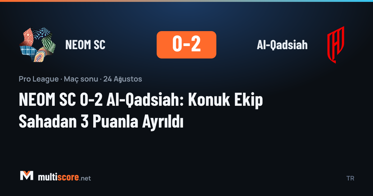 NEOM SC - Al-Qadsiah maçından bir kare