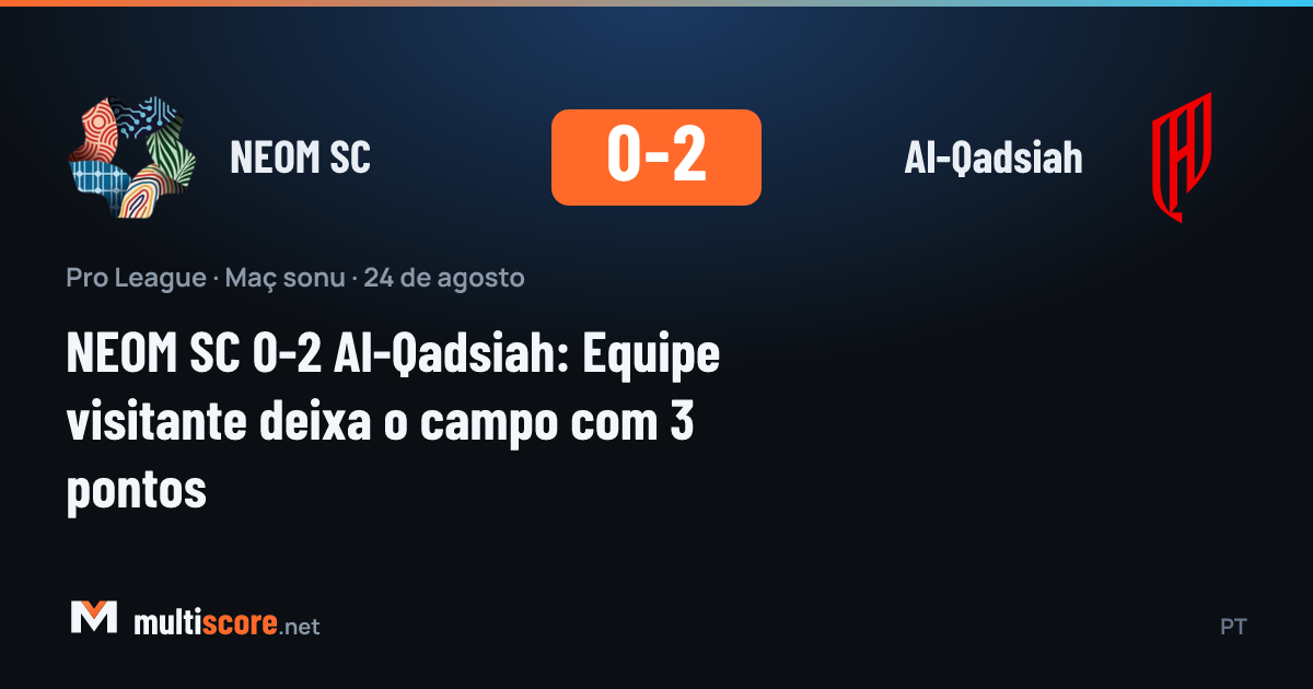 NEOM SC - Al-Qadsiah maçından bir kare