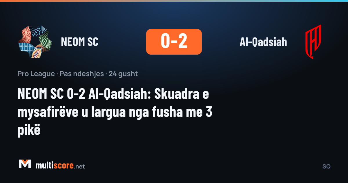NEOM SC - Al-Qadsiah maçından bir kare
