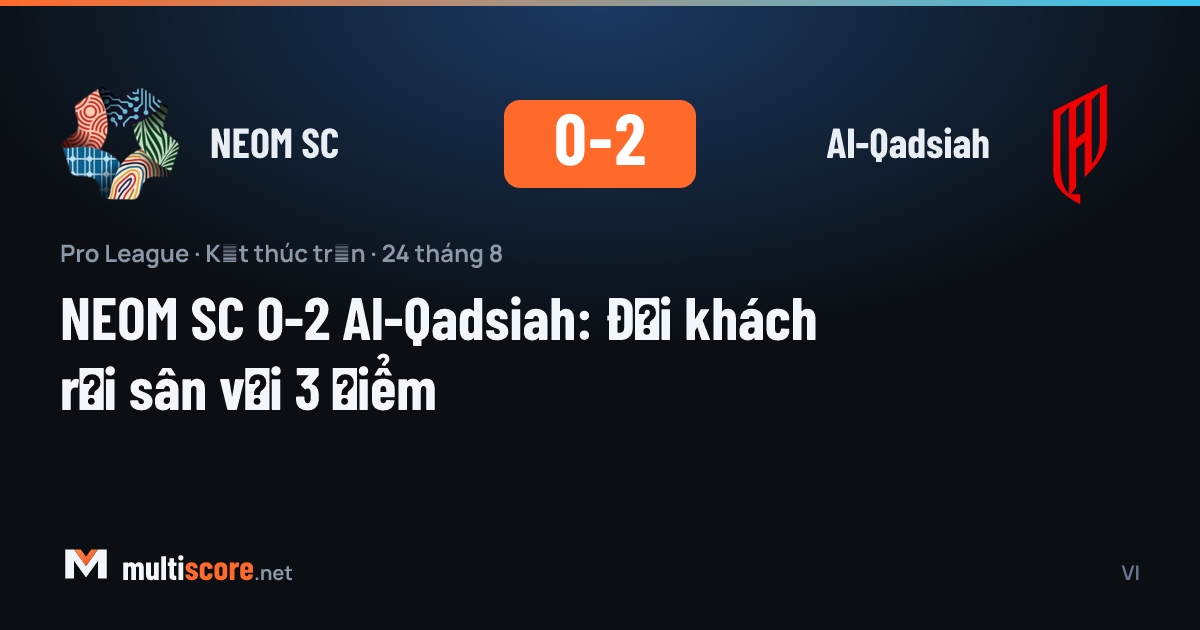 NEOM SC - Al-Qadsiah maçından bir kare