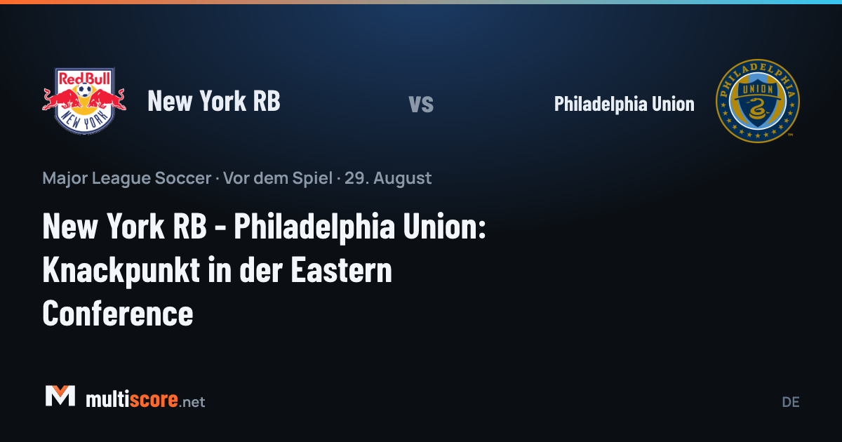 New York RB - Philadelphia Union MLS maç önü görseli