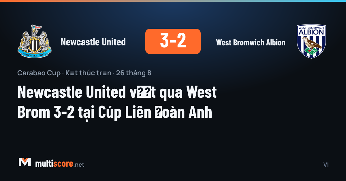Newcastle United ile West Bromwich Albion arasındaki Carabao Cup maçından bir görüntü