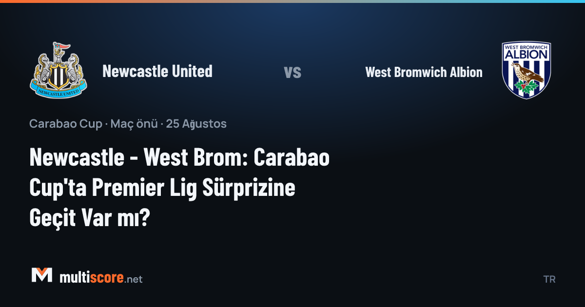 Newcastle United ve West Bromwich Albion oyuncuları Carabao Cup maçı öncesi sahada
