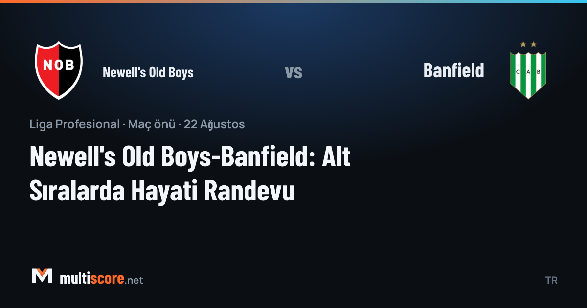 Newell's Old Boys ve Banfield oyuncuları top mücadelesinde