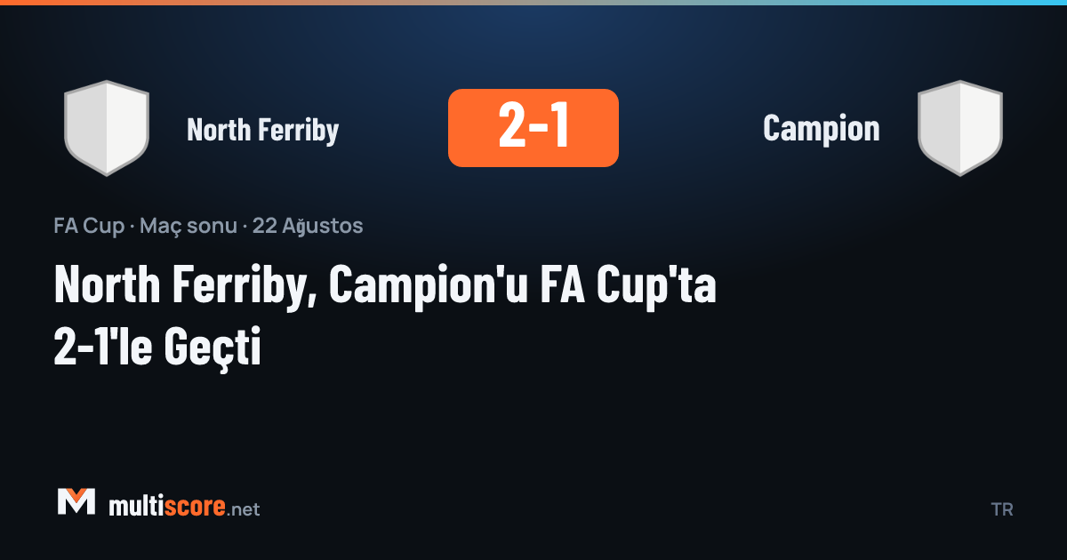 North Ferriby ve Campion arasındaki FA Cup maçından bir görünüm
