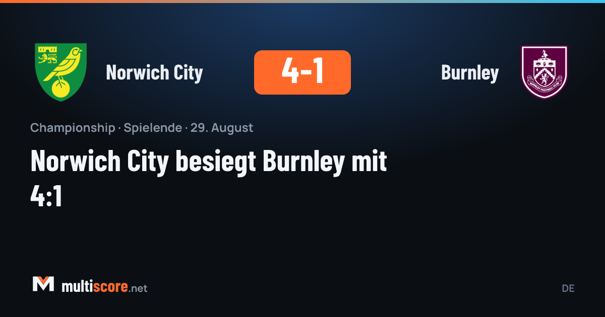 Norwich City - Burnley Championship maçı