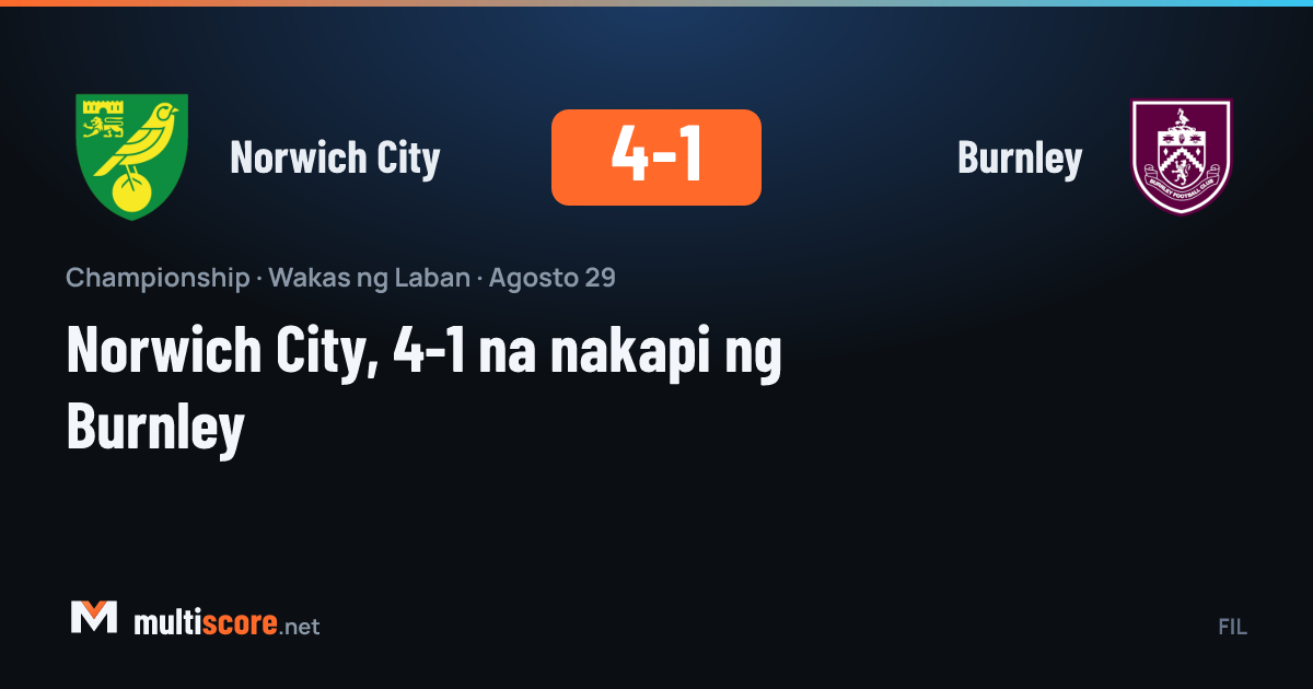 Norwich City - Burnley Championship maçı