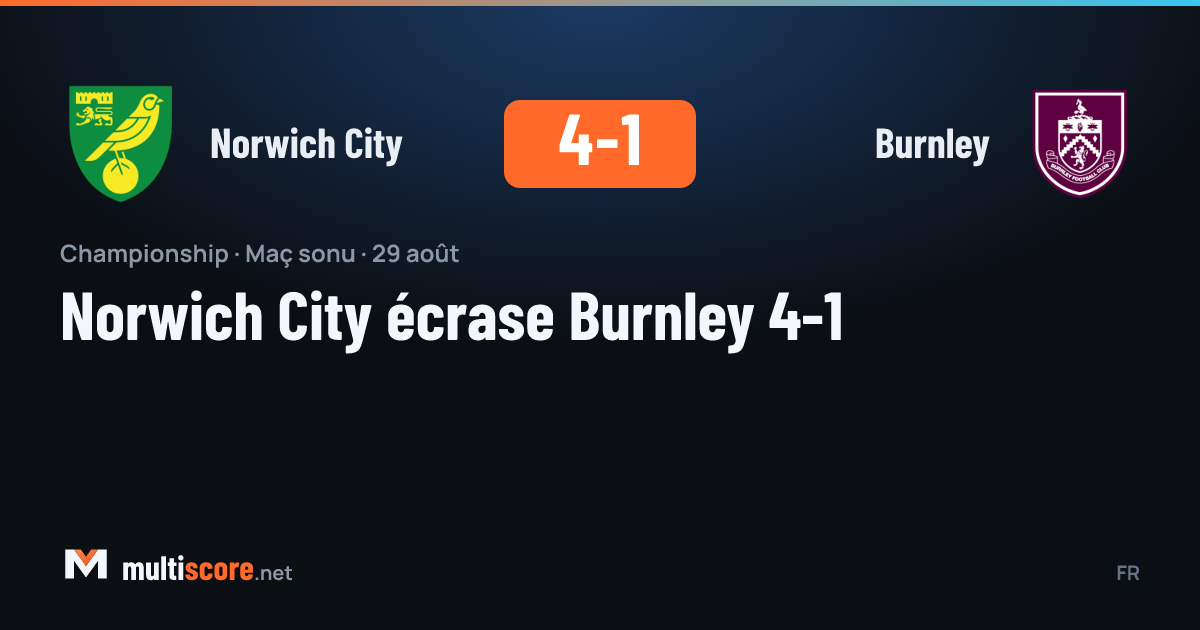 Norwich City - Burnley Championship maçı