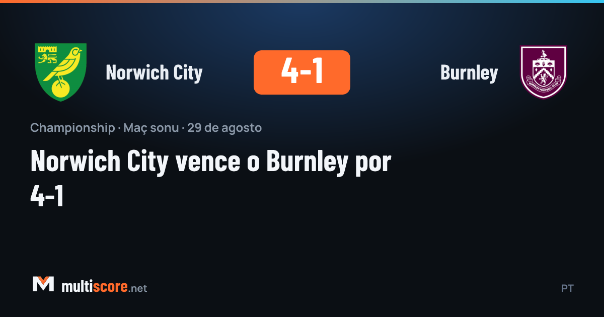 Norwich City - Burnley Championship maçı