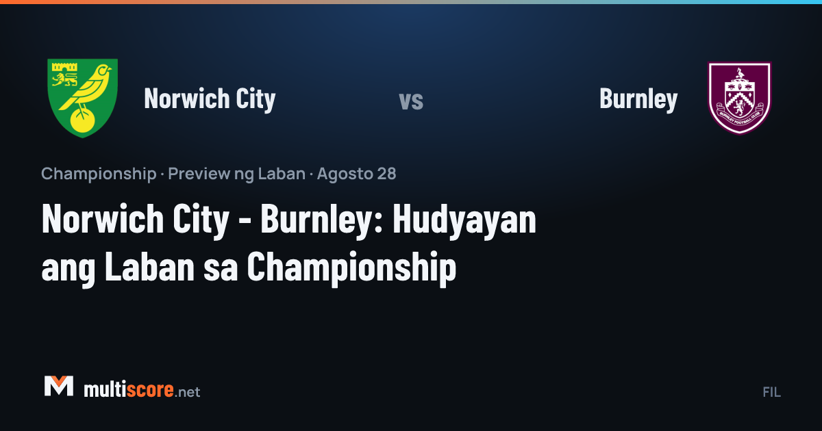 Norwich City - Burnley