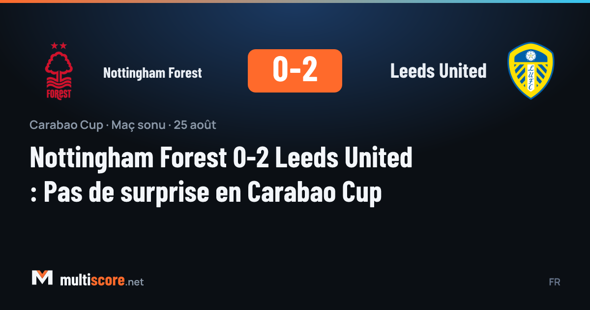 Nottingham Forest ve Leeds United oyuncuları Carabao Cup maçında mücadele ediyor