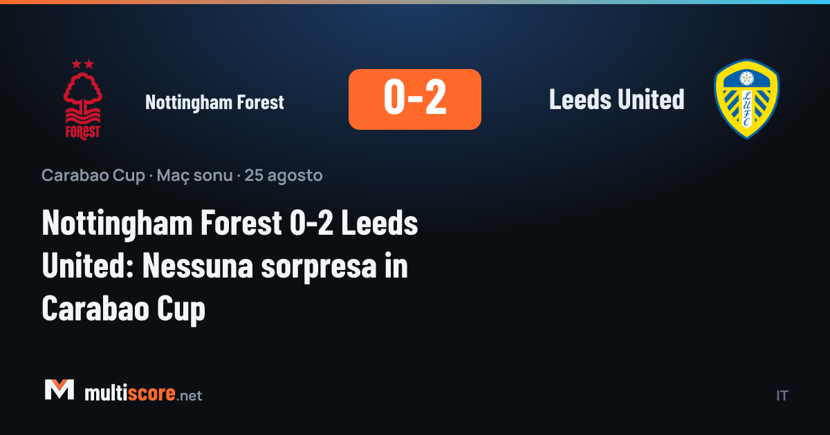 Nottingham Forest ve Leeds United oyuncuları Carabao Cup maçında mücadele ediyor