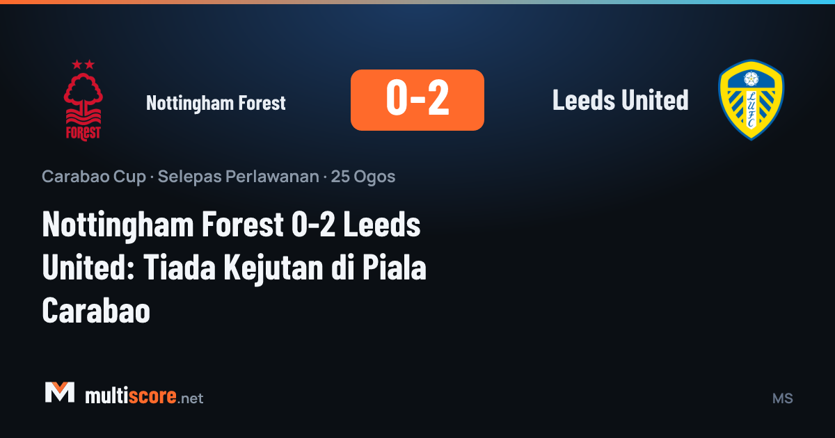 Nottingham Forest ve Leeds United oyuncuları Carabao Cup maçında mücadele ediyor