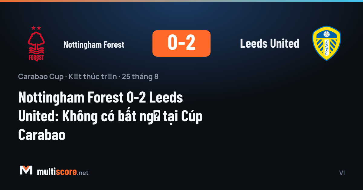 Nottingham Forest ve Leeds United oyuncuları Carabao Cup maçında mücadele ediyor