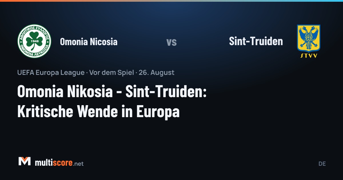 Omonia Nicosia ve Sint-Truiden takımlarının Europa League maçı öncesi sahada karşılaşması