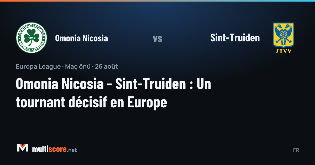 Omonia Nicosia ve Sint-Truiden takımlarının Europa League maçı öncesi sahada karşılaşması
