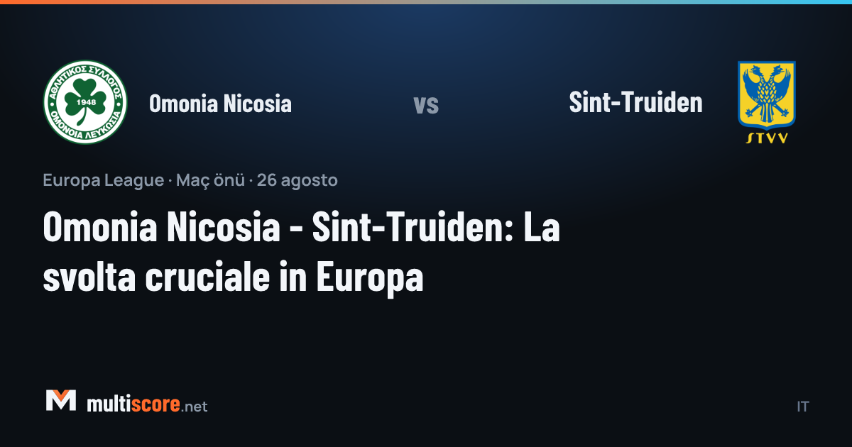 Omonia Nicosia ve Sint-Truiden takımlarının Europa League maçı öncesi sahada karşılaşması