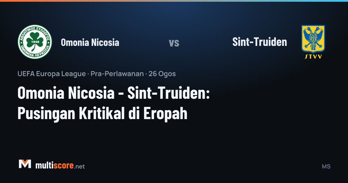 Omonia Nicosia ve Sint-Truiden takımlarının Europa League maçı öncesi sahada karşılaşması
