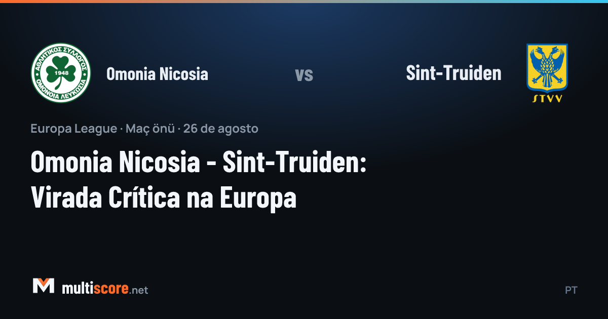Omonia Nicosia ve Sint-Truiden takımlarının Europa League maçı öncesi sahada karşılaşması