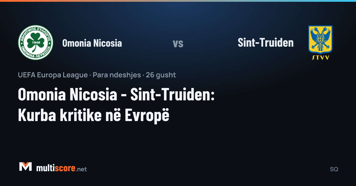 Omonia Nicosia ve Sint-Truiden takımlarının Europa League maçı öncesi sahada karşılaşması