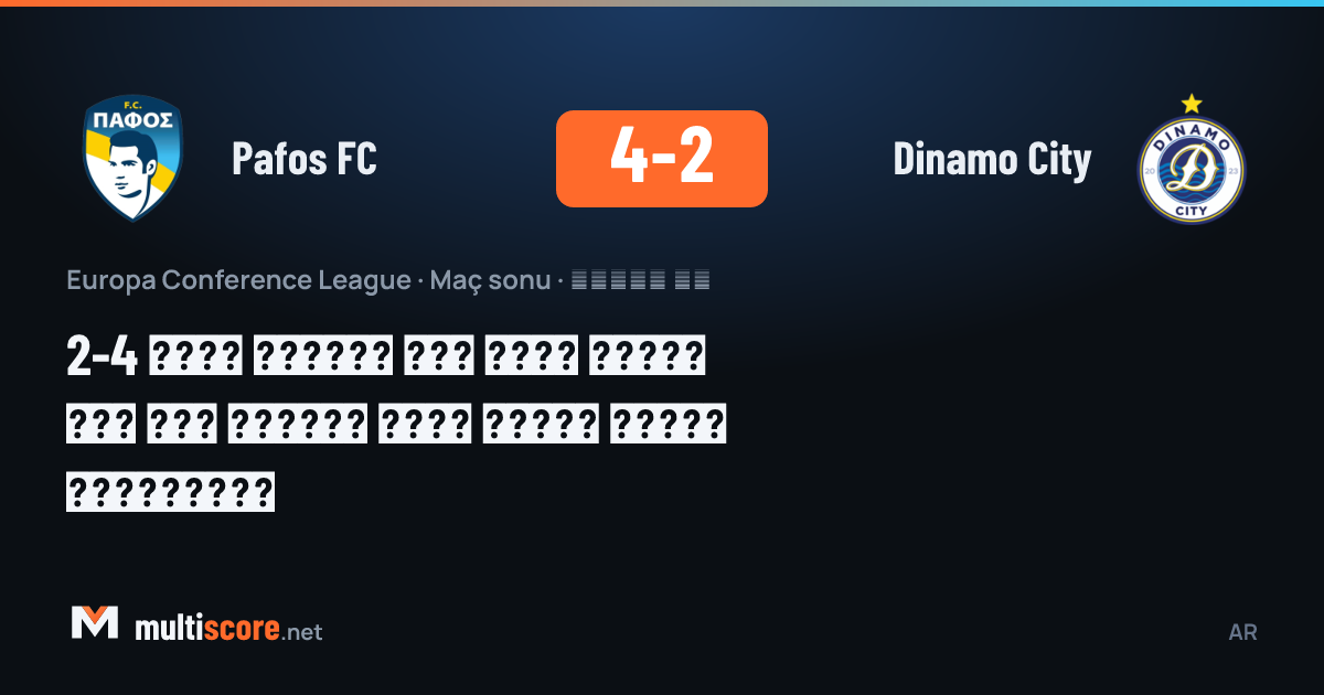 Pafos FC ve Dinamo City oyuncuları mücadele ederken