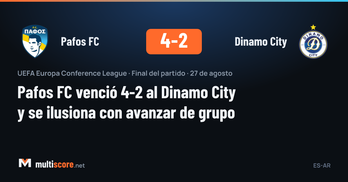 Pafos FC ve Dinamo City oyuncuları mücadele ederken