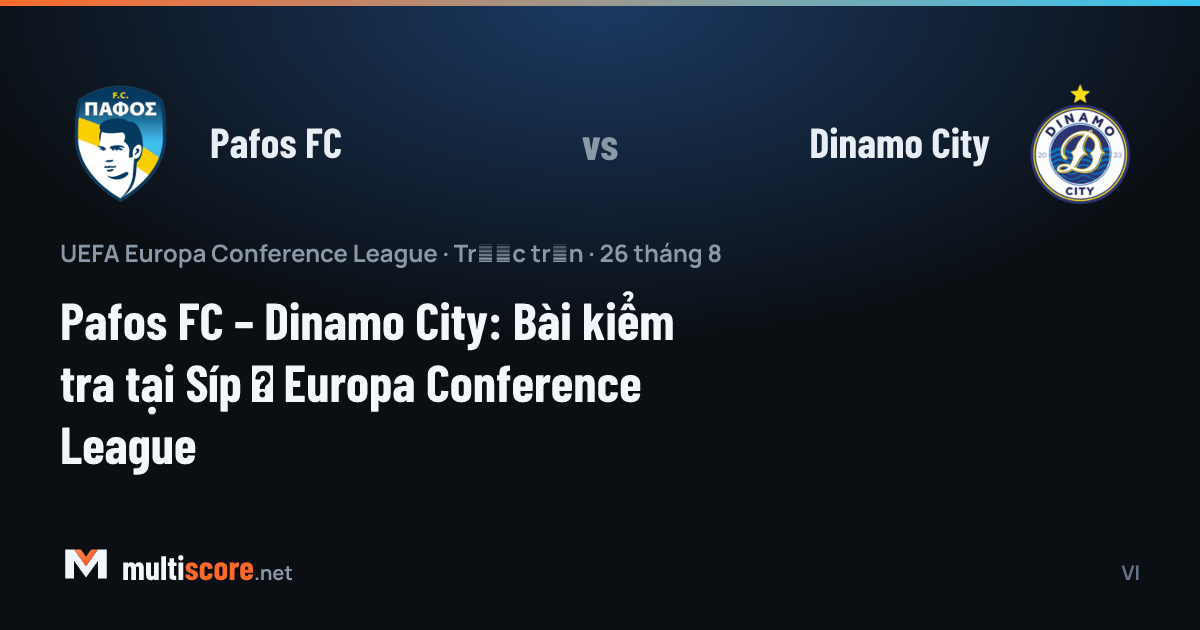 Pafos FC ve Dinamo City takımlarının Avrupa Konferans Ligi maçı öncesi temsili görseli