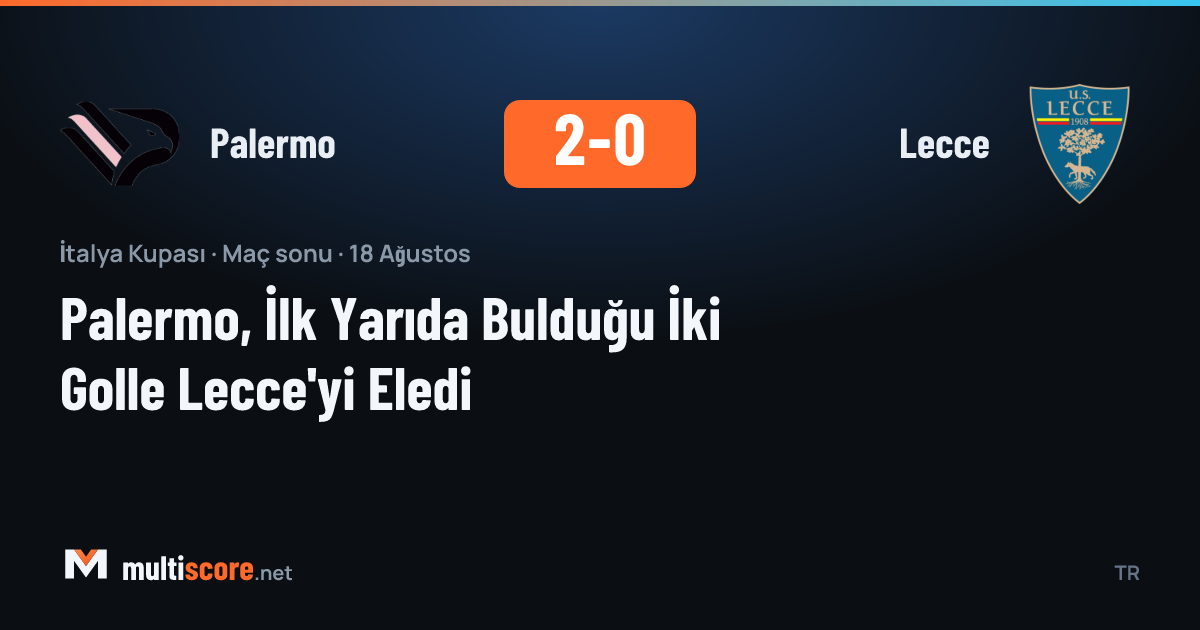 Palermo oyuncuları Lecce'ye karşı gol sevinci yaşıyor