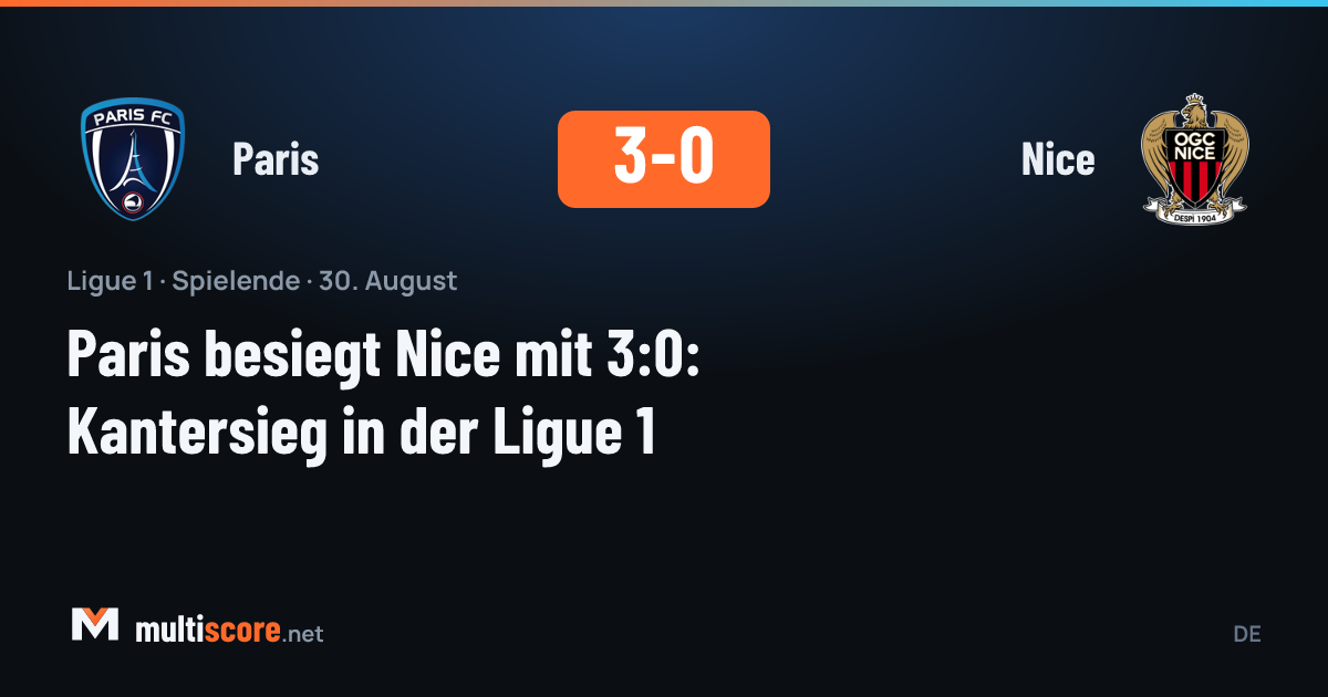 Paris - Nice Ligue 1 maçı