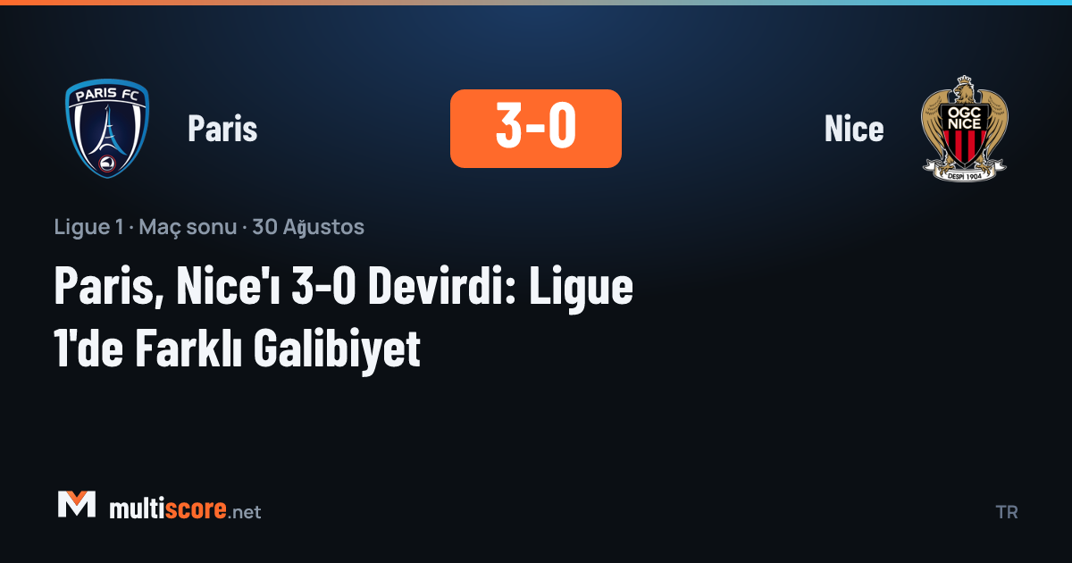 Paris - Nice Ligue 1 maçı