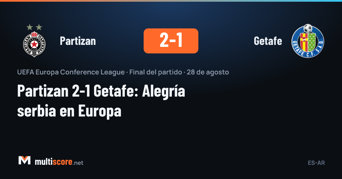 Partizan ve Getafe oyuncularının mücadelesi