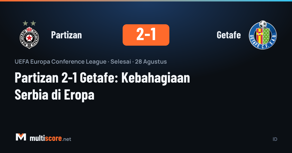 Partizan ve Getafe oyuncularının mücadelesi