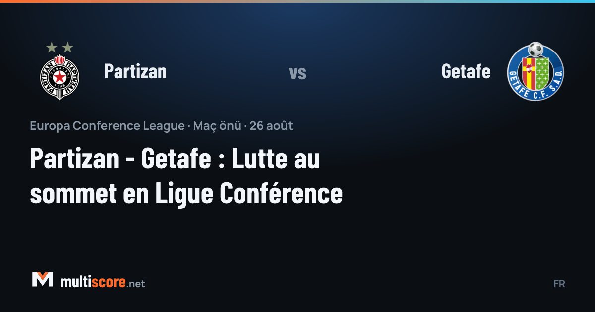 Partizan ve Getafe futbolcuları Konferans Ligi maçı öncesi sahada