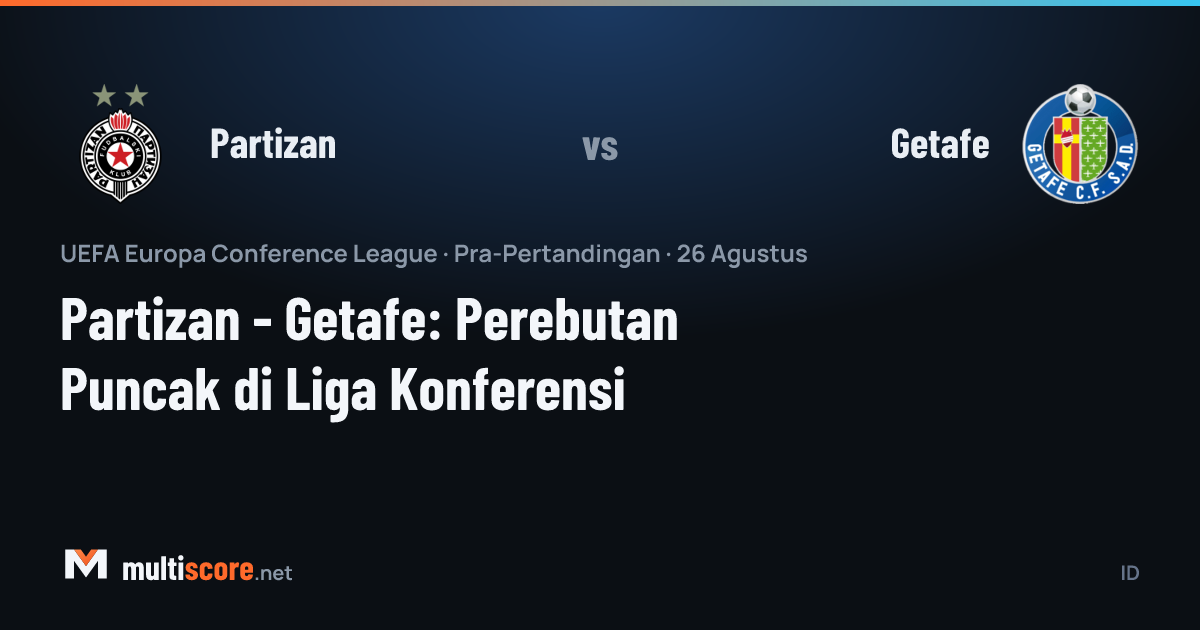 Partizan ve Getafe futbolcuları Konferans Ligi maçı öncesi sahada