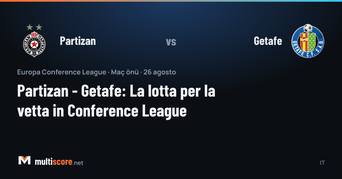 Partizan ve Getafe futbolcuları Konferans Ligi maçı öncesi sahada
