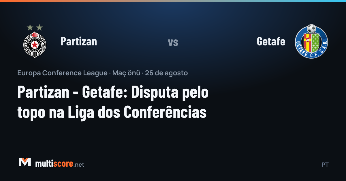 Partizan ve Getafe futbolcuları Konferans Ligi maçı öncesi sahada